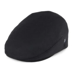 City Sport Pure Cashmere Flat Cap - Black