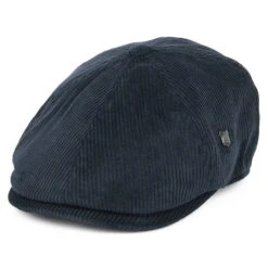 Failsworth Hats Hudson Corduroy Newsboy Cap - Navy Blue