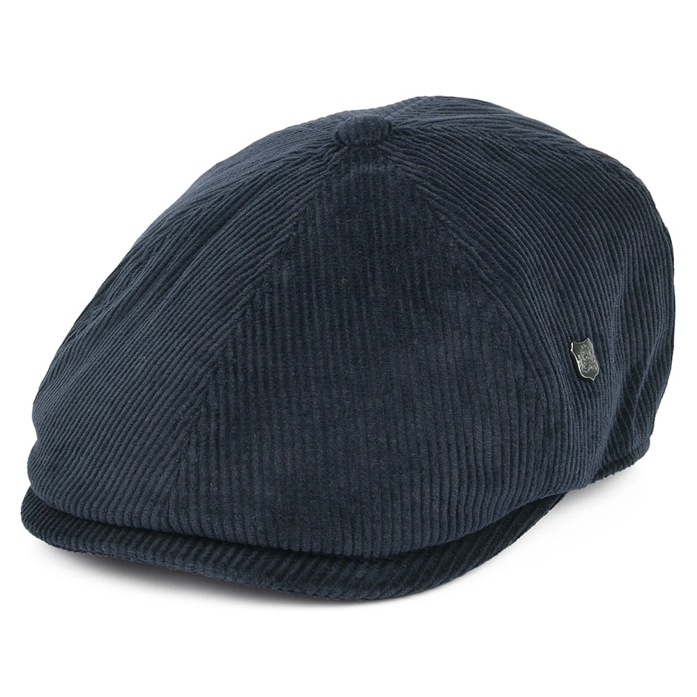 Failsworth Hats Hudson Corduroy Newsboy Cap - Navy Blue