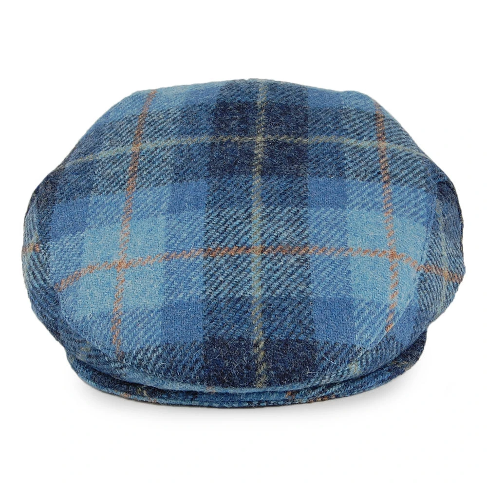 Jaxon & James Harris Tweed Bay River Flat Cap - Blue-Navy - Image 2