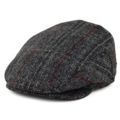 Jaxon & James Harris Tweed Loch Alsh Flat Cap - Grey Multi