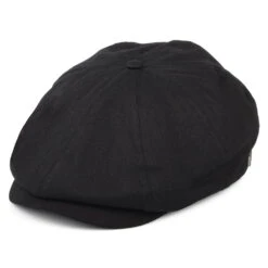 Brixton Hats Brood Herringbone Newsboy Cap - Black