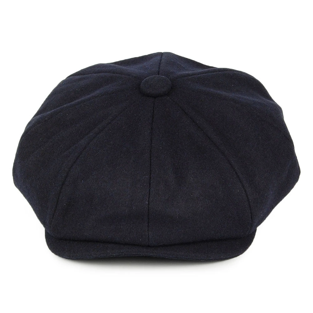 Christys Hats Melton Wool Newsboy Cap - Navy Blue - Image 2