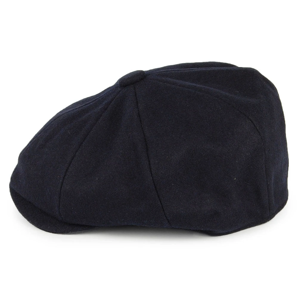 Christys Hats Melton Wool Newsboy Cap - Navy Blue - Image 3