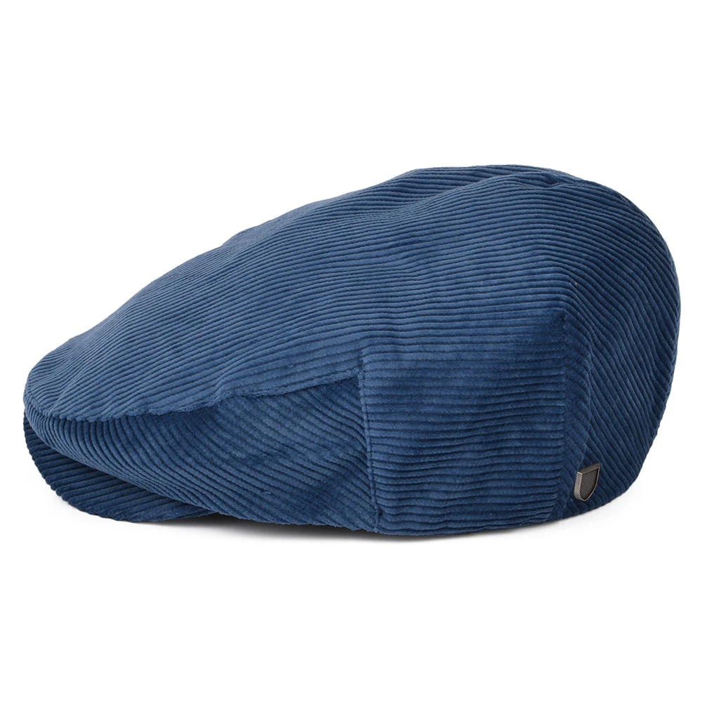 Brixton Hats Hooligan Corduroy Flat Cap - Blue - Image 3