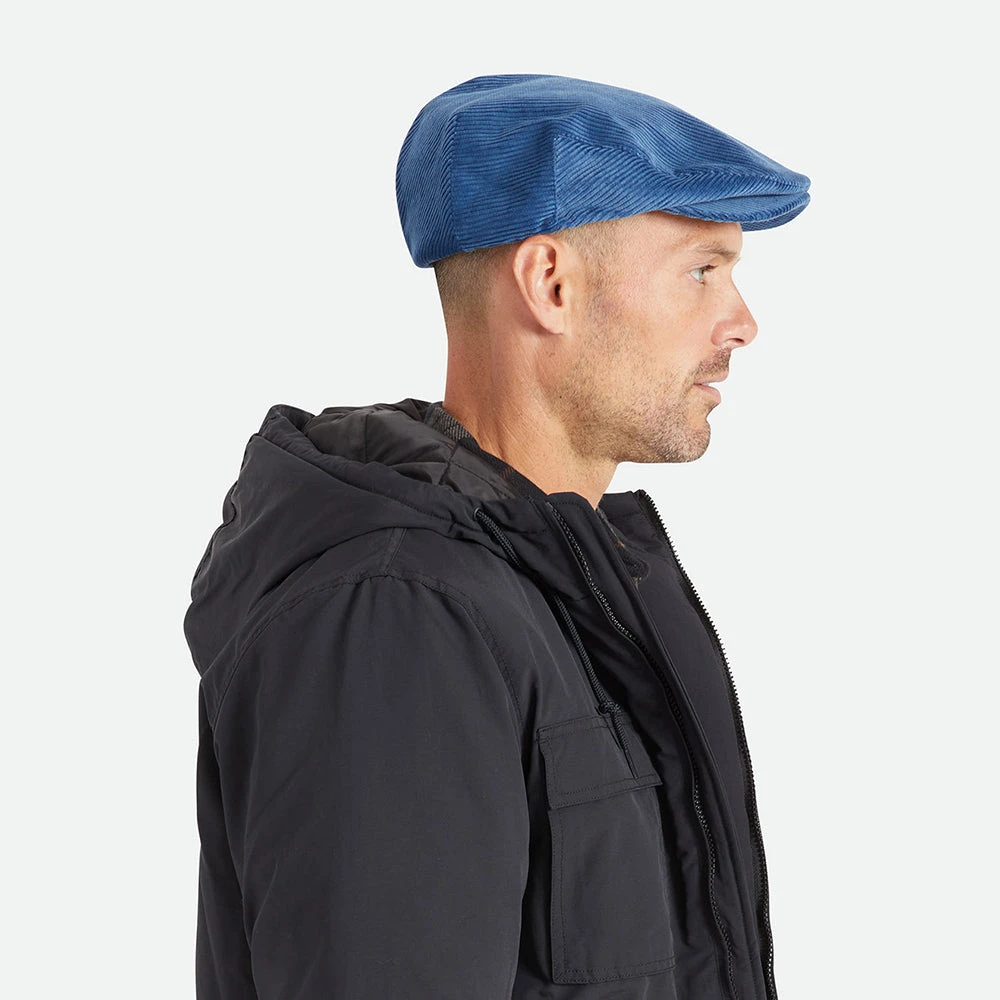 Brixton Hats Hooligan Corduroy Flat Cap - Blue - Image 5