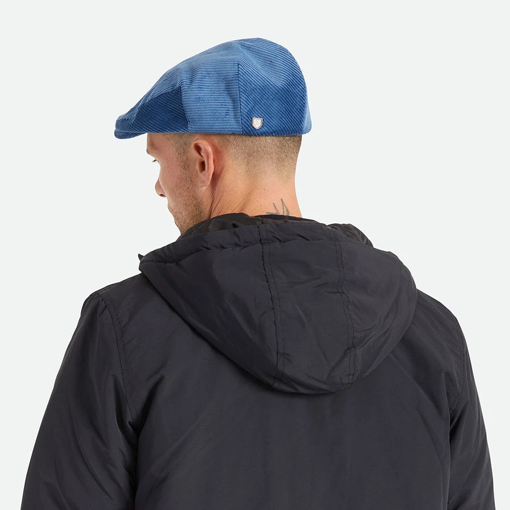 Brixton Hats Hooligan Corduroy Flat Cap - Blue - Image 6