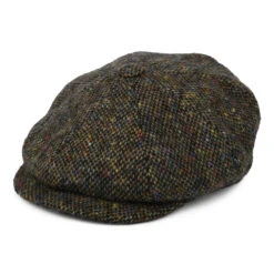City Sport Donegal Tweed Marl Deep Fit Newsboy Cap - Multi-Coloured