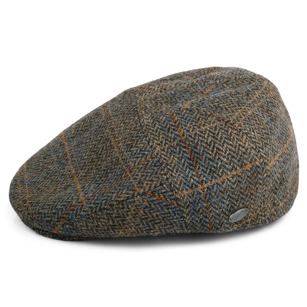 Bailey Hats Lou Plaid Wool Blend Flat Cap - Oak-Multi - Image 3