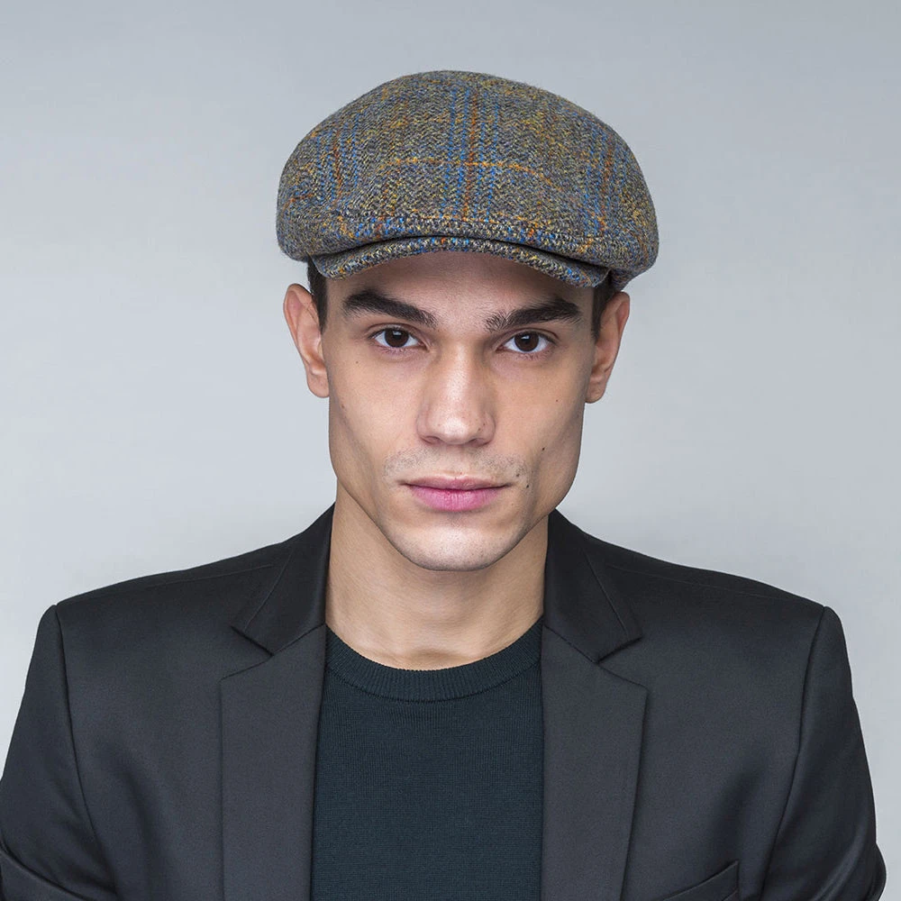 Bailey Hats Lou Plaid Wool Blend Flat Cap - Oak-Multi - Image 4