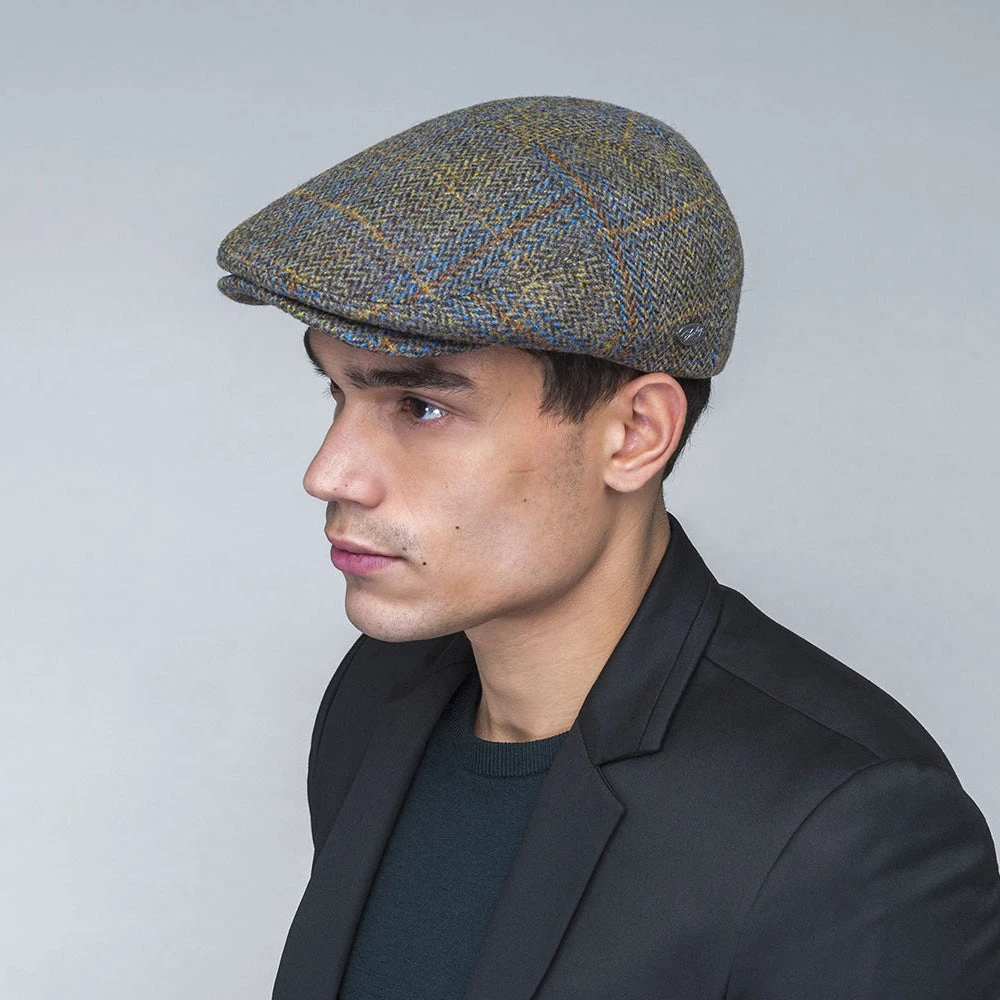 Bailey Hats Lou Plaid Wool Blend Flat Cap - Oak-Multi - Image 5