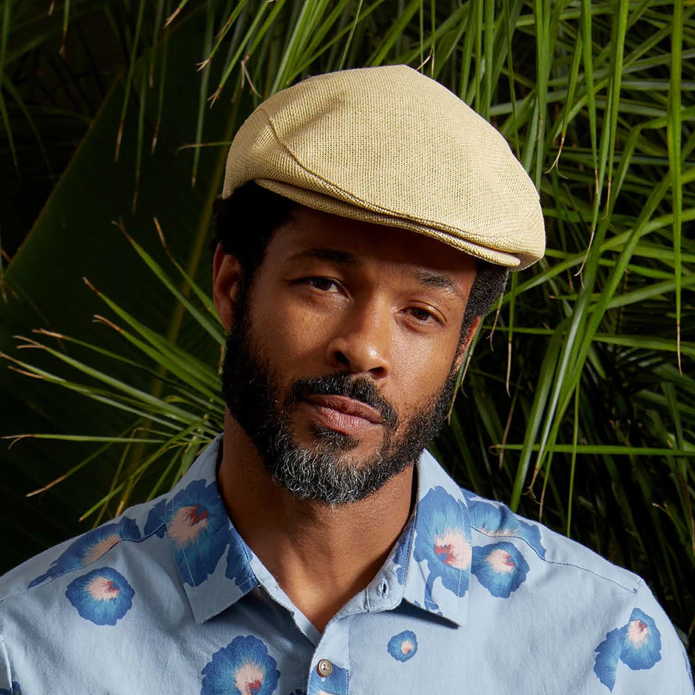 Brixton Hats Hooligan Lightweight X Snap Straw Flat Cap - Natural - Image 4