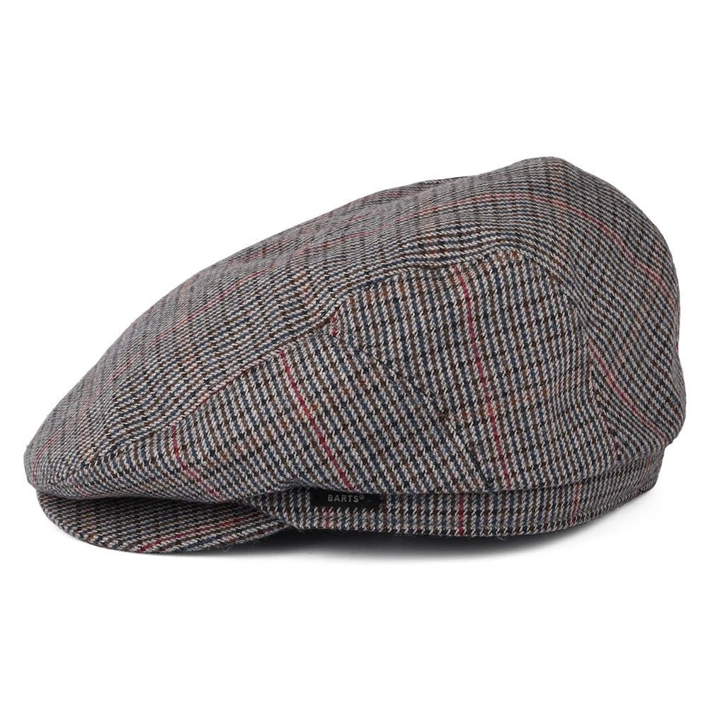 Barts Hats Oslo Windowpane Flat Cap - Navy Blue - Image 3