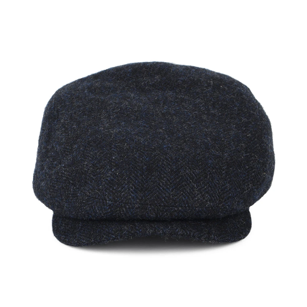 Stetson Hats Herringbone Wool Flat Cap - Navy Blue - Image 2