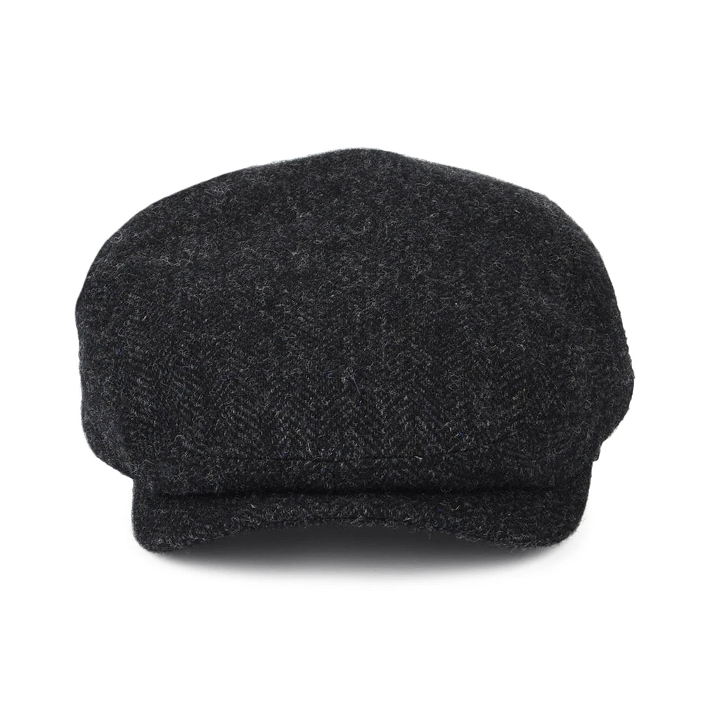 Stetson Hats Herringbone Wool Flat Cap - Dark Grey - Image 2
