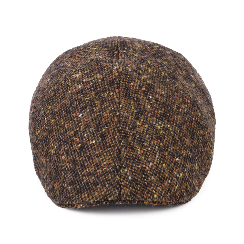Stetson Hats Donegal Tweed Duckbill Flat Cap - Navy-Cognac - Image 2