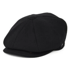 Jaxon & James Melton Wool Newsboy Cap - Black