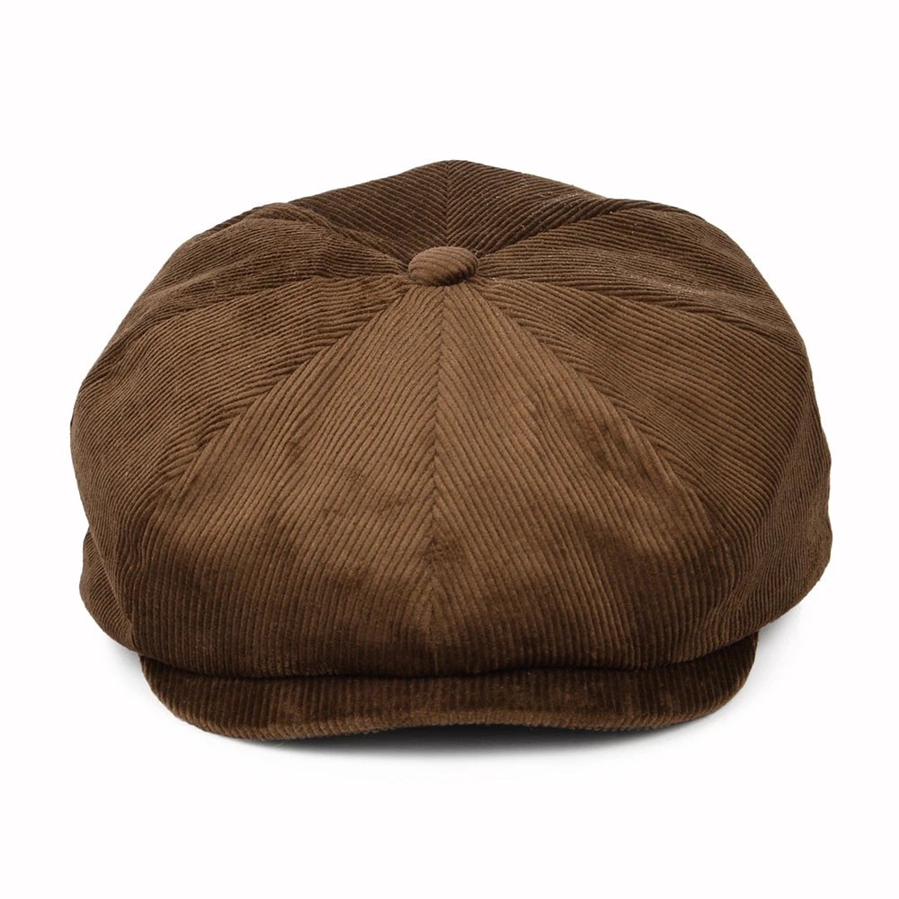 Brixton Hats Brood Corduroy Baggy Newsboy Cap - Brown - Image 2