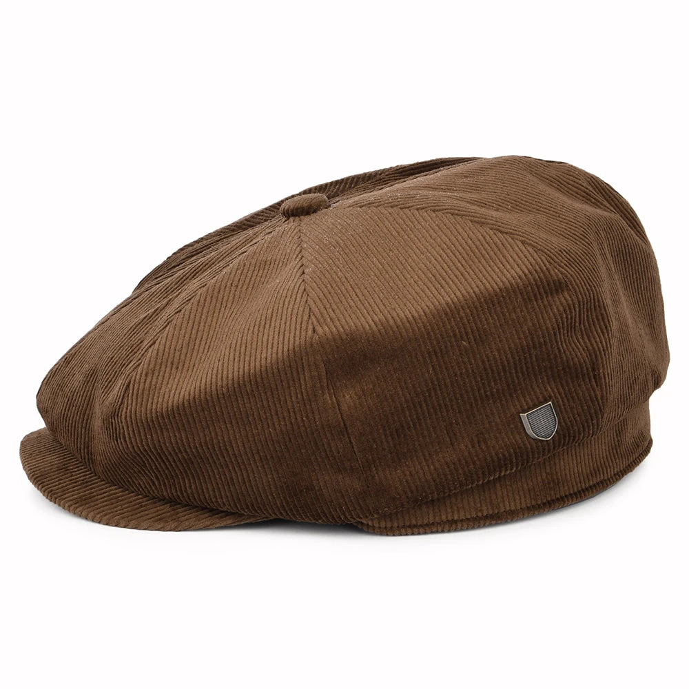 Brixton Hats Brood Corduroy Baggy Newsboy Cap - Brown - Image 3