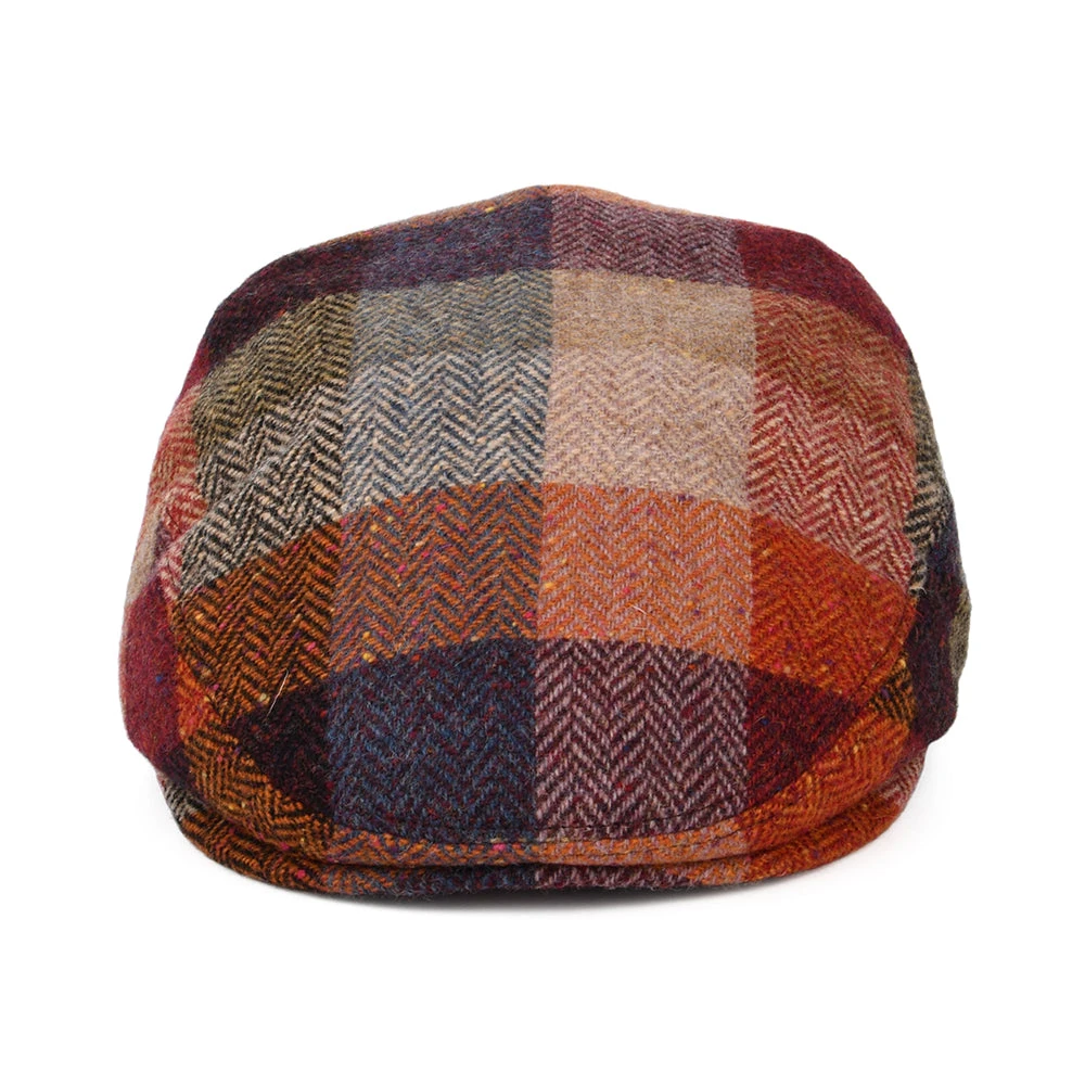 City Sport Donegal Tweed Herringbone Patch Flat Cap - Multi-Coloured - Image 2