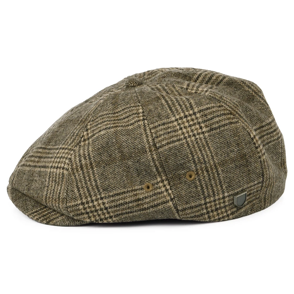 Brixton Hats Brood Plaid Lightweight Newsboy Cap - Sand-Oat - Image 3
