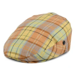 City Sport Golf Linen Flat Cap - Multi-Coloured