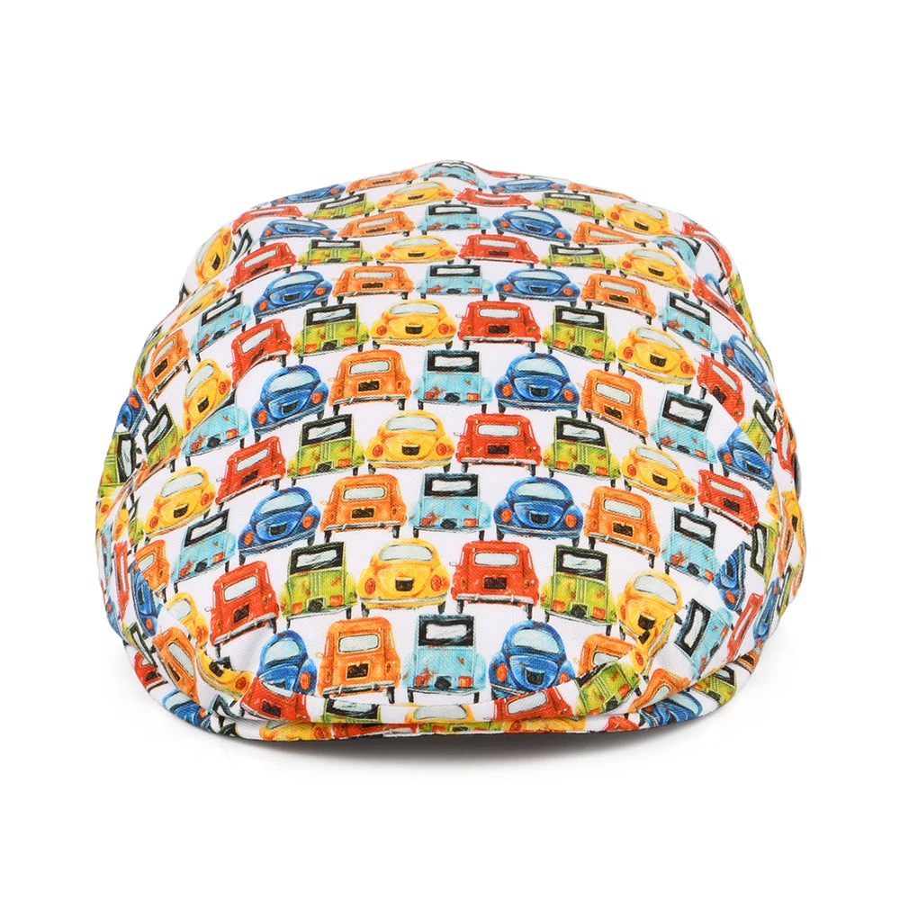 City Sport Vintage Cars Cotton Flat Cap - Multi-Coloured - Image 2