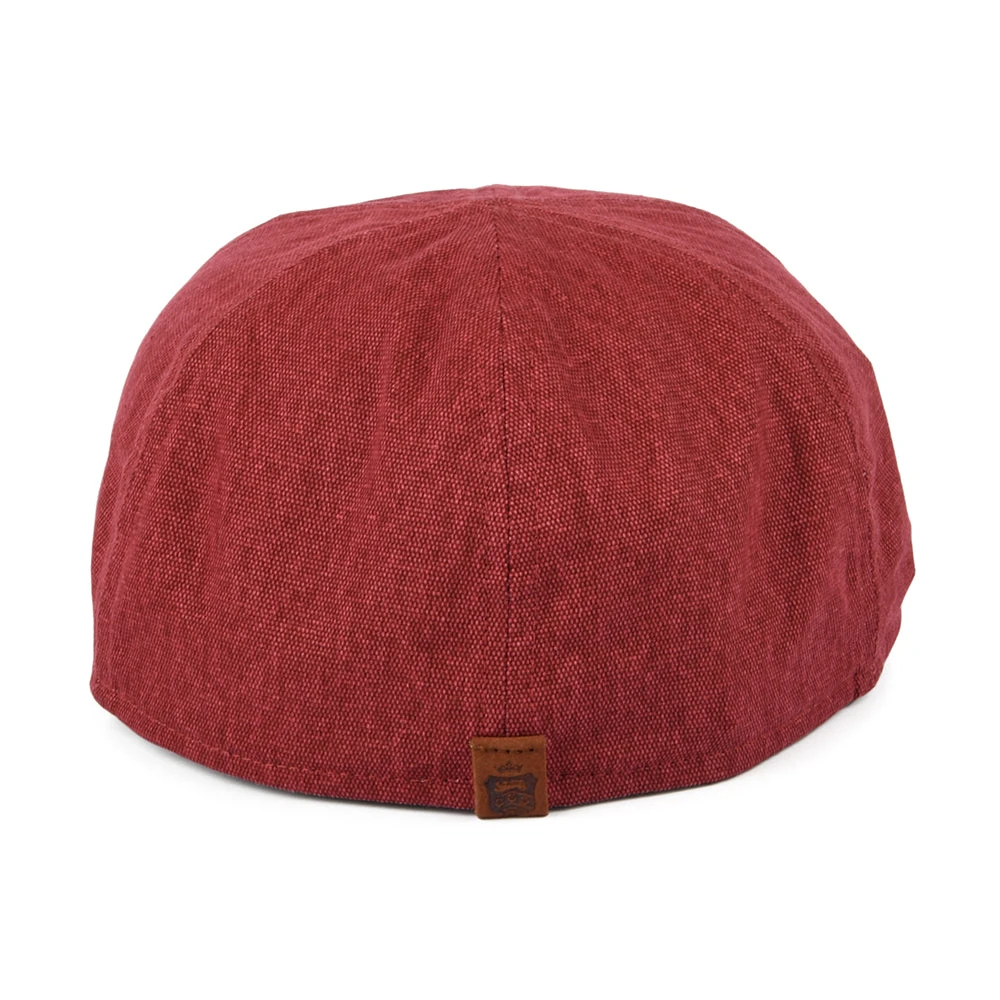 Failsworth Hats Porto Cotton Duckbill Flat Cap - Red-Green - Image 3