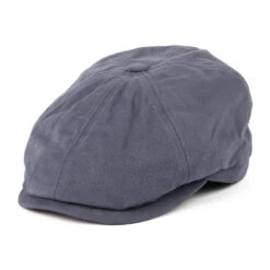 Failsworth Hats Hudson Cotton Canvas Newsboy Cap - Slate-Brick