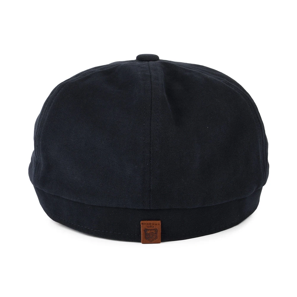 Failsworth Hats Hudson Cotton Canvas Newsboy Cap - Navy-Salmon - Image 3