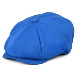 Christys Cotton 8 Piece Newsboy Cap - Blue