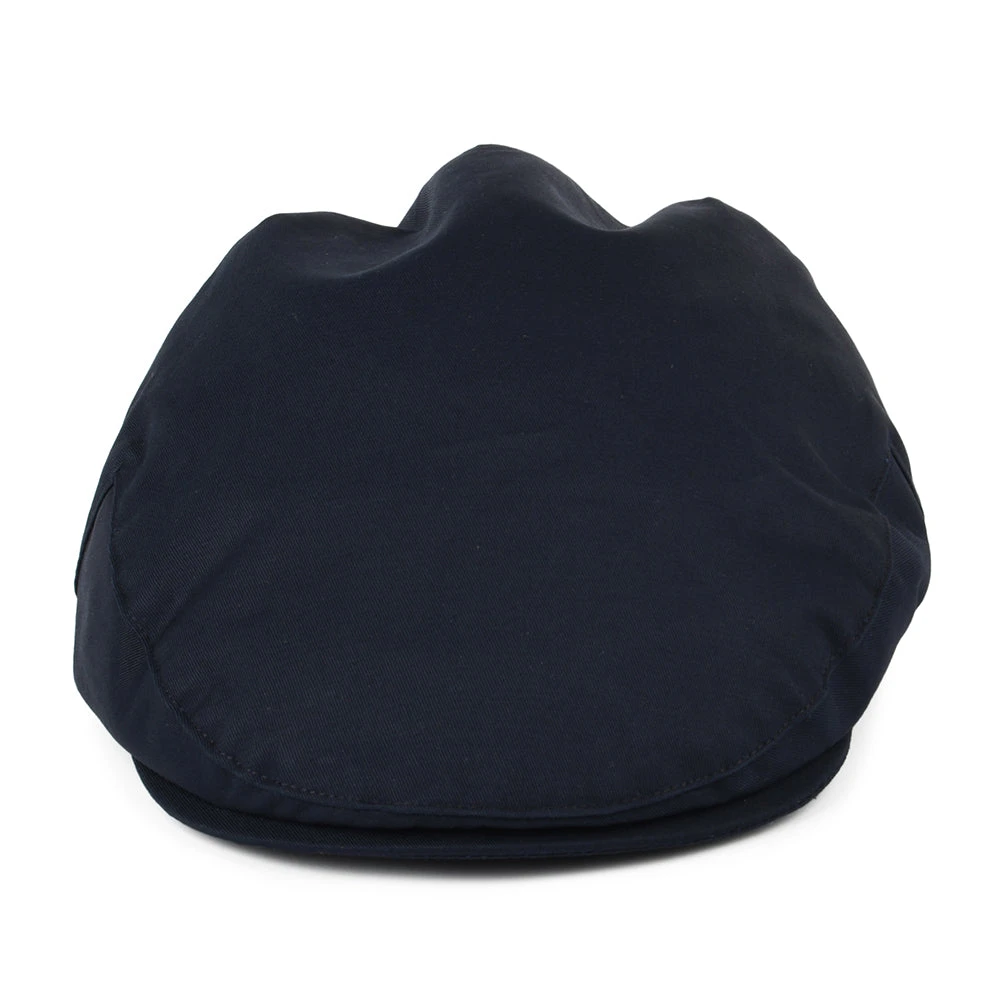 Christys Hats Balmoral Cotton Flat Cap - Navy Blue - Image 2