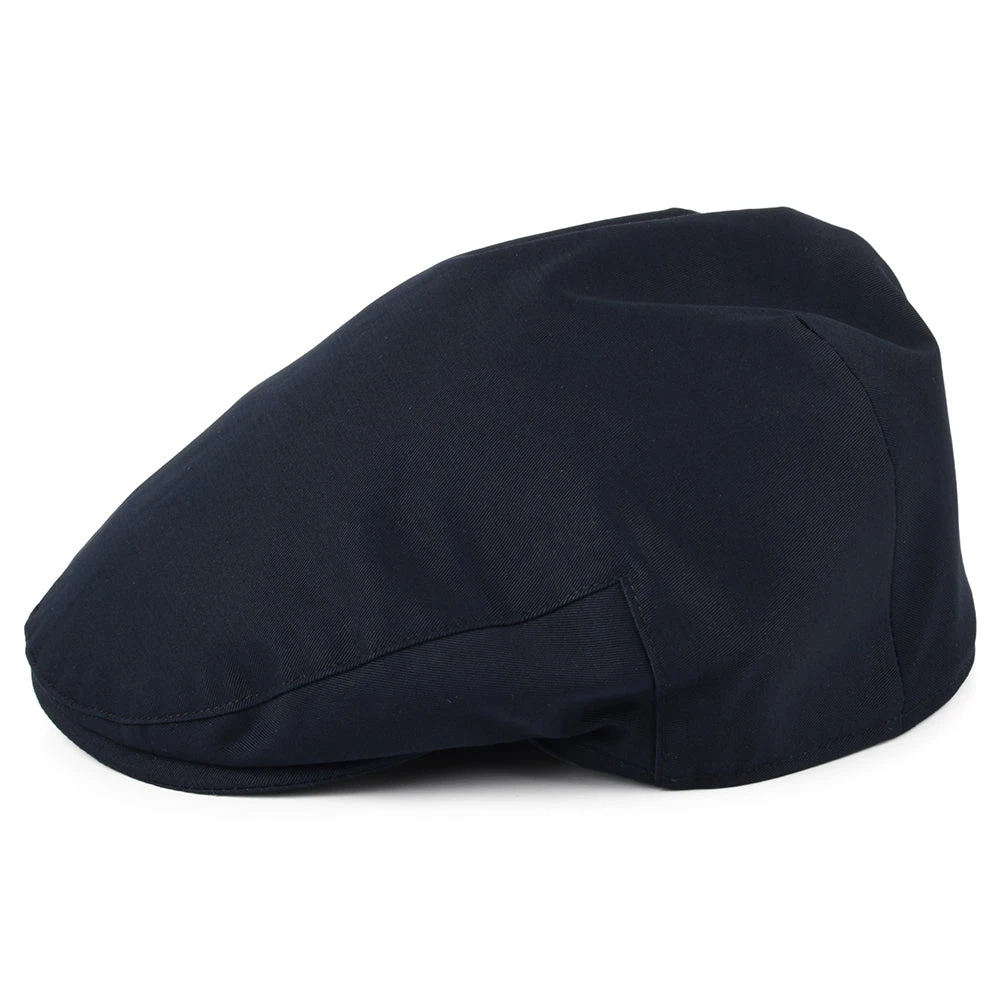 Christys Hats Balmoral Cotton Flat Cap - Navy Blue - Image 3