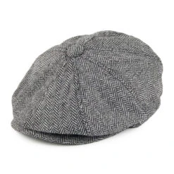 Jaxon & James Herringbone Newsboy Cap - Grey