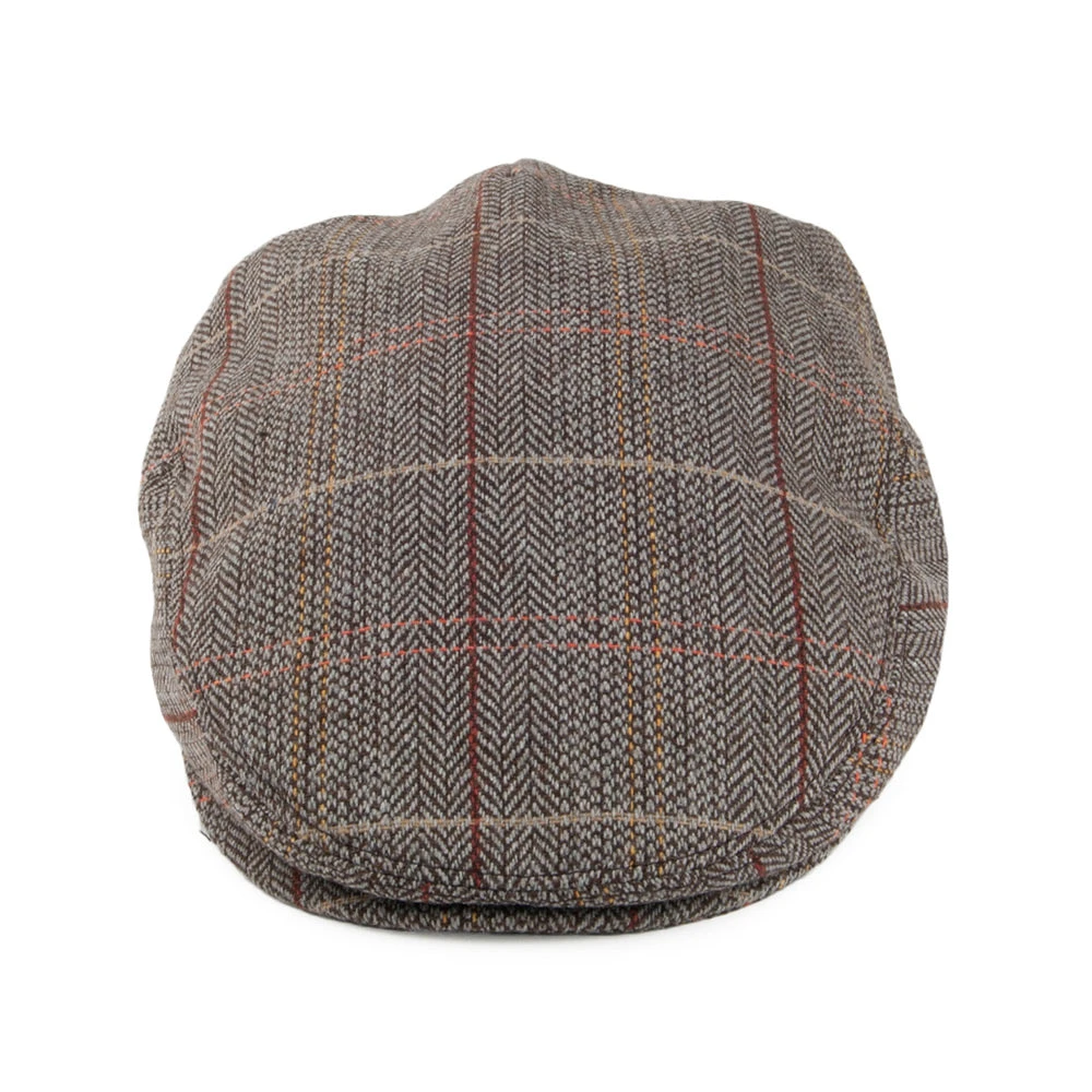 Jaxon & James Tweed Flat Cap - Brown-Grey - Image 2