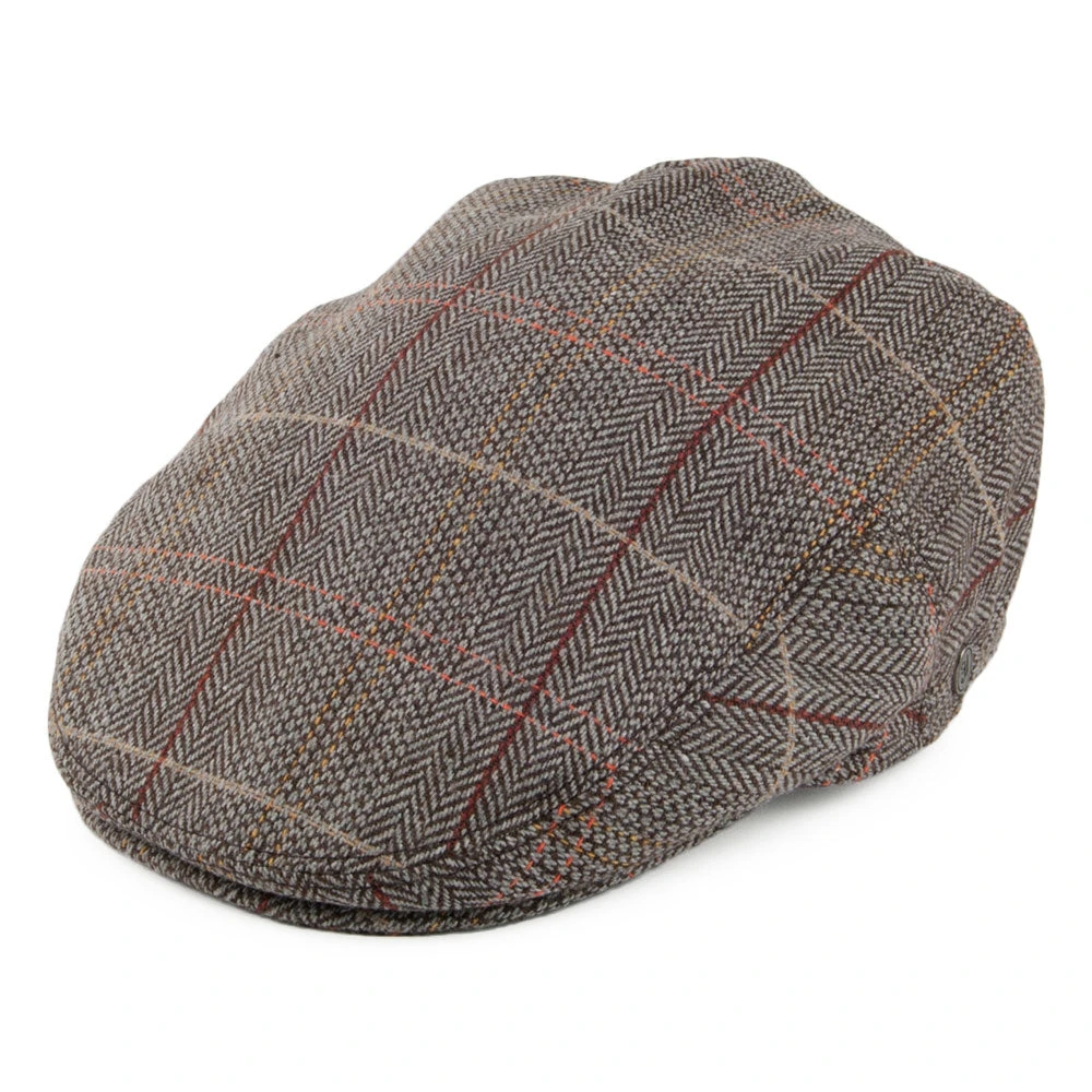 Jaxon & James Tweed Flat Cap - Brown-Grey