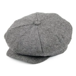 Jaxon & James Herringbone Big Apple Cap - Grey