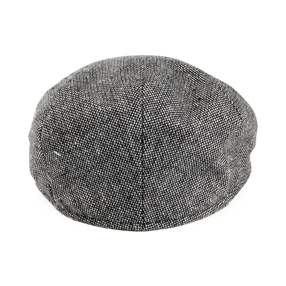 Jaxon & James Marl Tweed Flat Cap - Black - Image 4