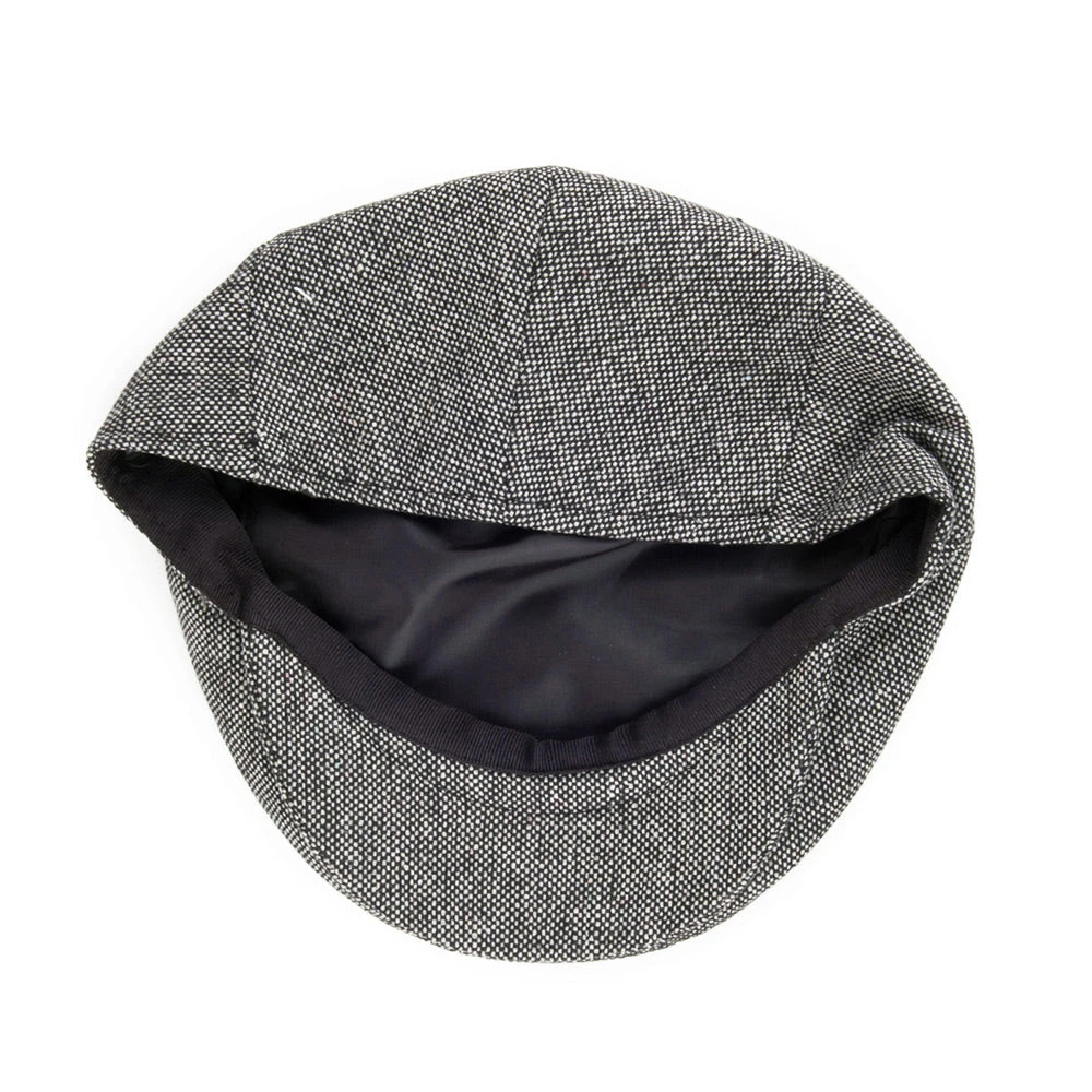 Jaxon & James Marl Tweed Flat Cap - Black - Image 5