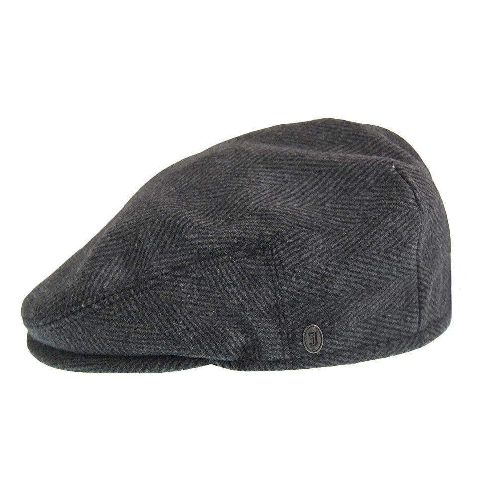 Jaxon & James Herringbone Flat Cap - Charcoal - Image 2