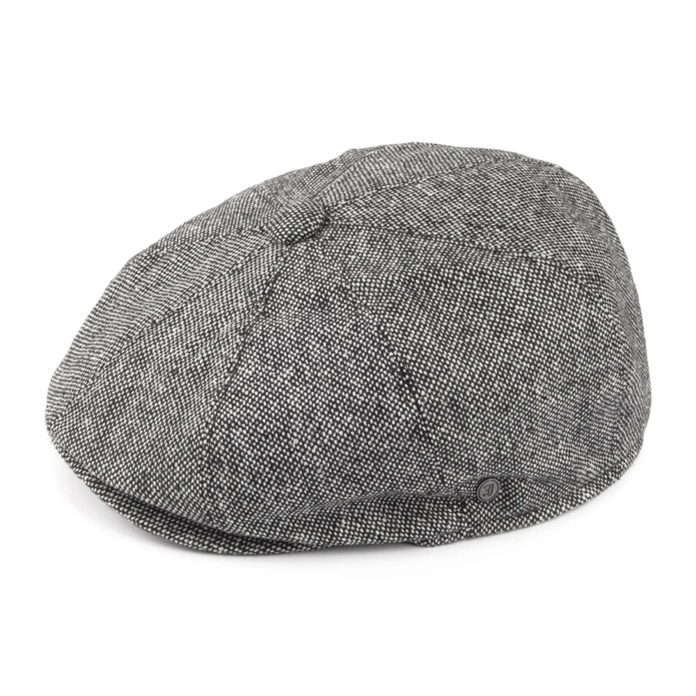Jaxon & James Marl Tweed Newsboy Cap - Black - Image 2