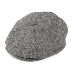 Jaxon & James Marl Tweed Newsboy Cap - Black