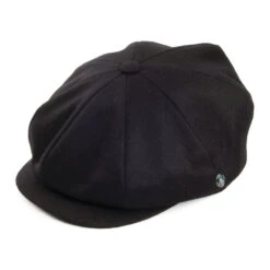 City Sport Loden Wool Newsboy Cap - Black