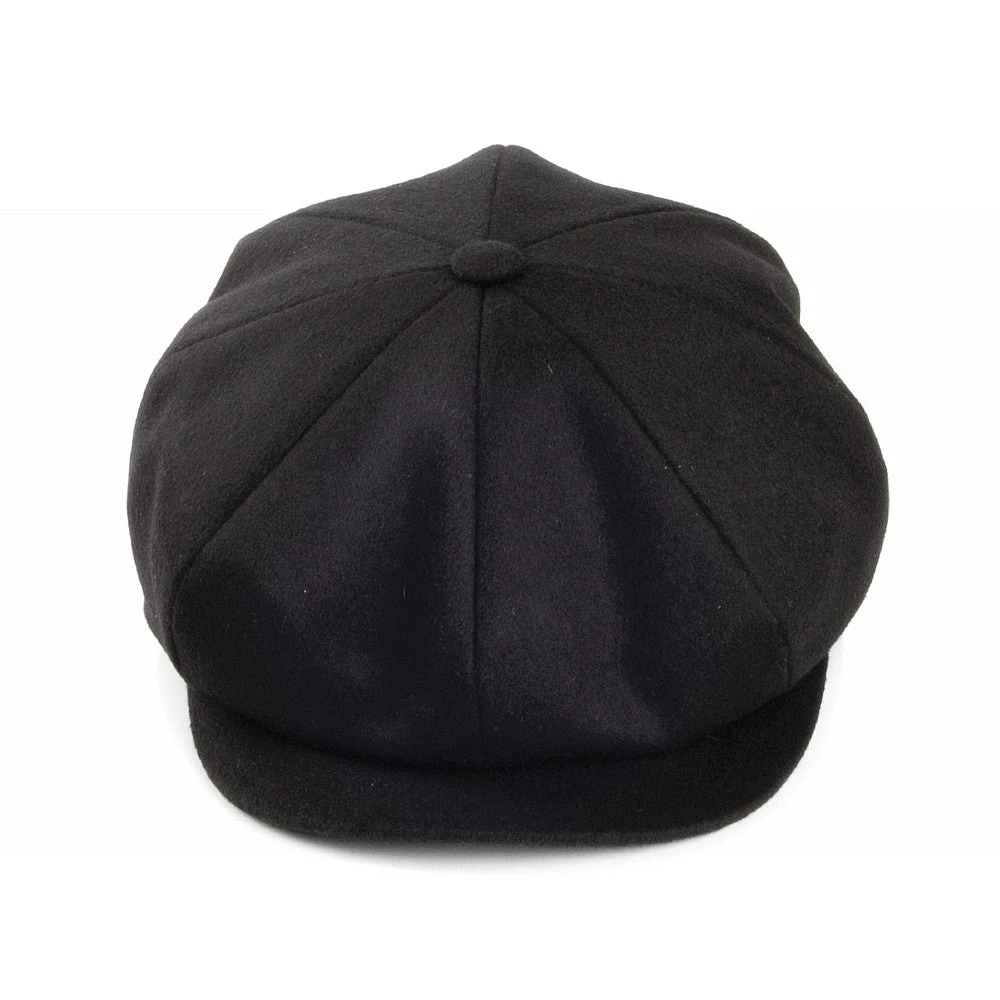 City Sport Loden Wool Newsboy Cap - Black - Image 2