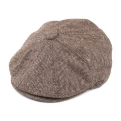 Jaxon & James Marl Tweed Newsboy Cap - Brown