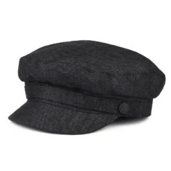 Failsworth Hats Mariner Irish Linen Fisherman Cap - Charcoal