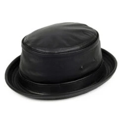 New York Hat Company Leather Bucket Hat - Black