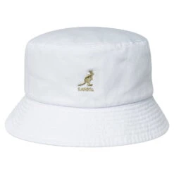 Kangol Washed Cotton Bucket Hat - White