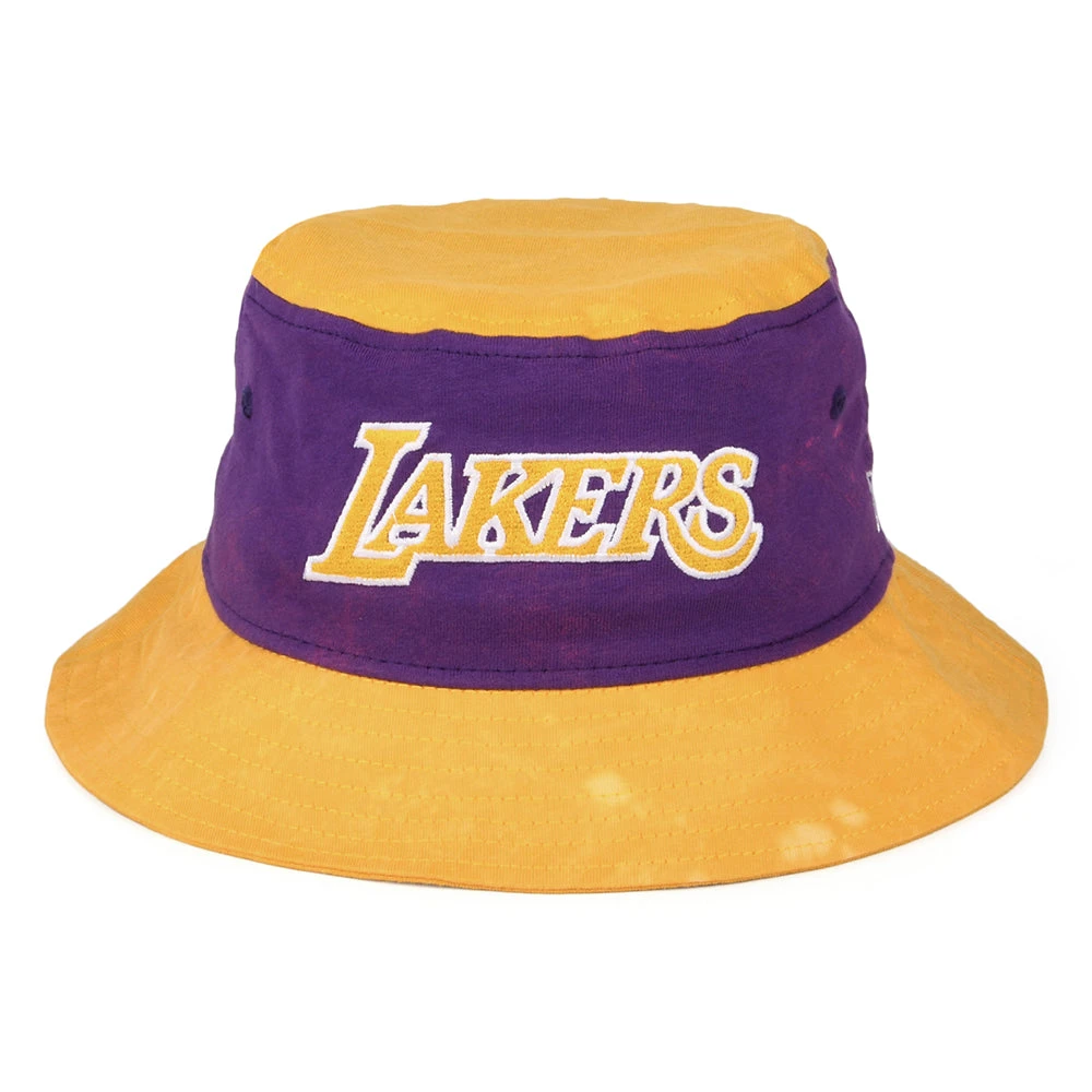 New Era L.A. Lakers Bucket Hat - NBA Washed Pack - Yellow-Purple - Image 2