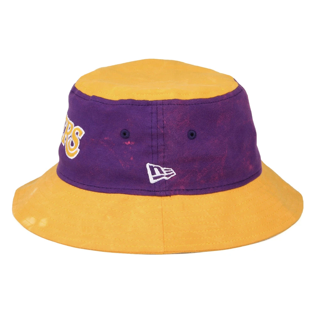 New Era L.A. Lakers Bucket Hat - NBA Washed Pack - Yellow-Purple - Image 3
